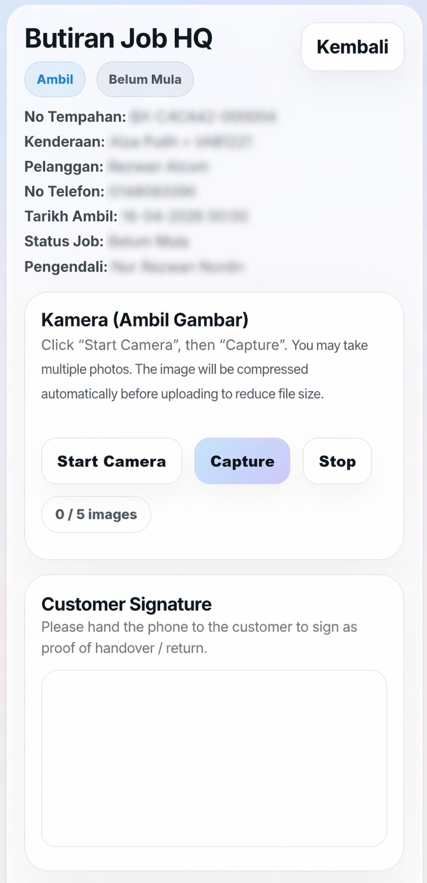 Screenshot modul runner